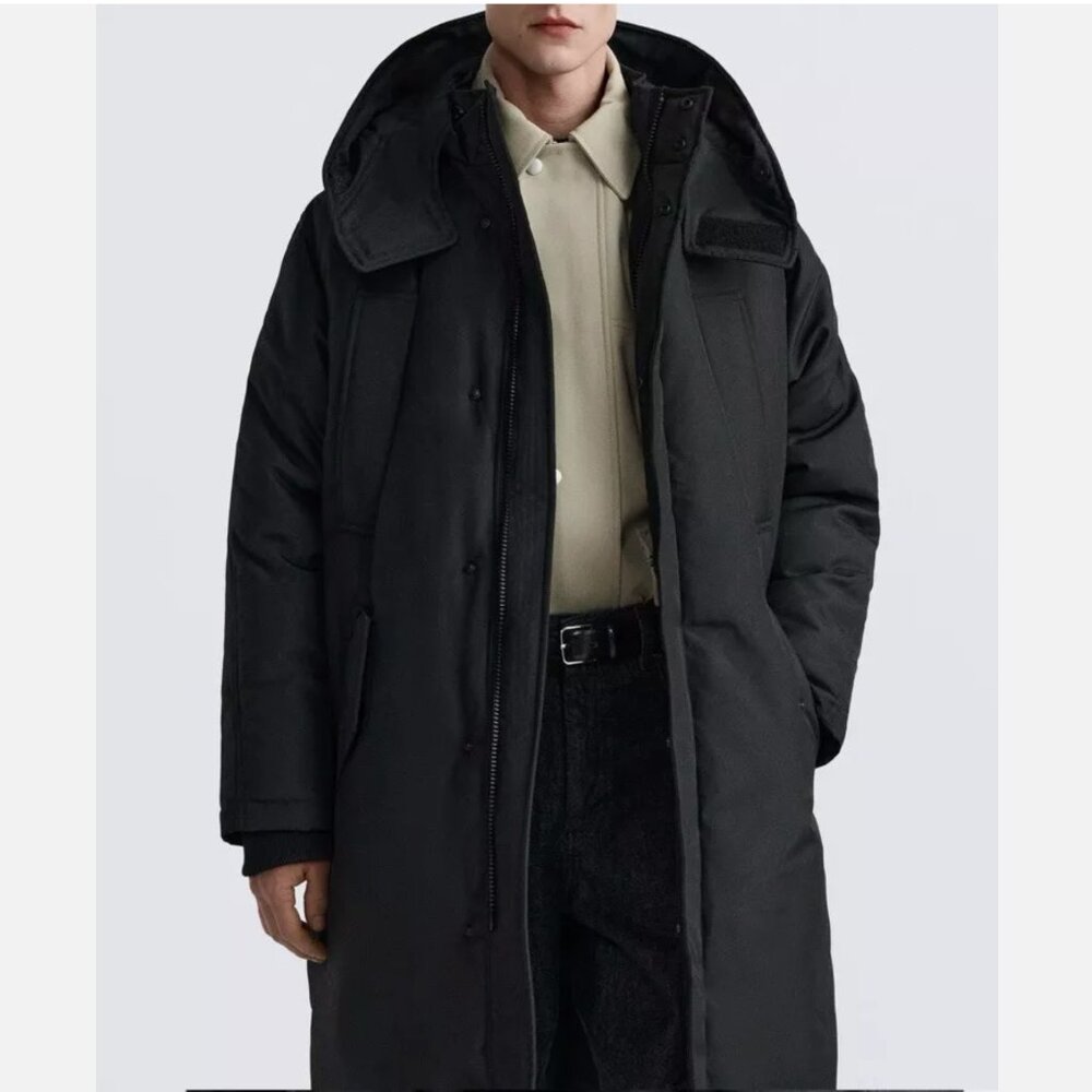 Zara Men's Black Puffer Jacket
